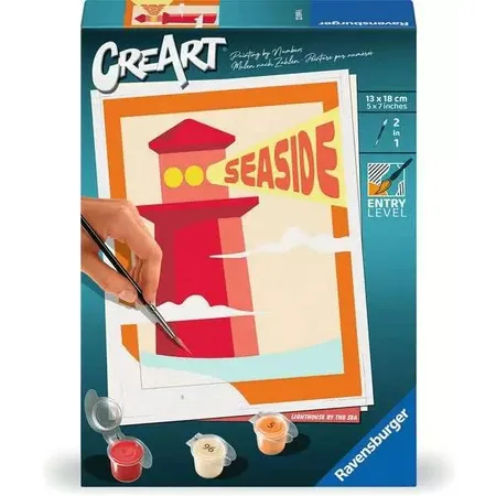 Ravensburger CreArt Malen nach Zahlen - Leuchtturm am Strand
