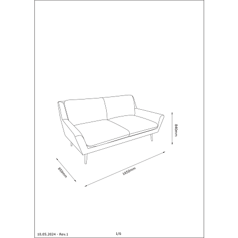 Birk 2-personers sofa - grå