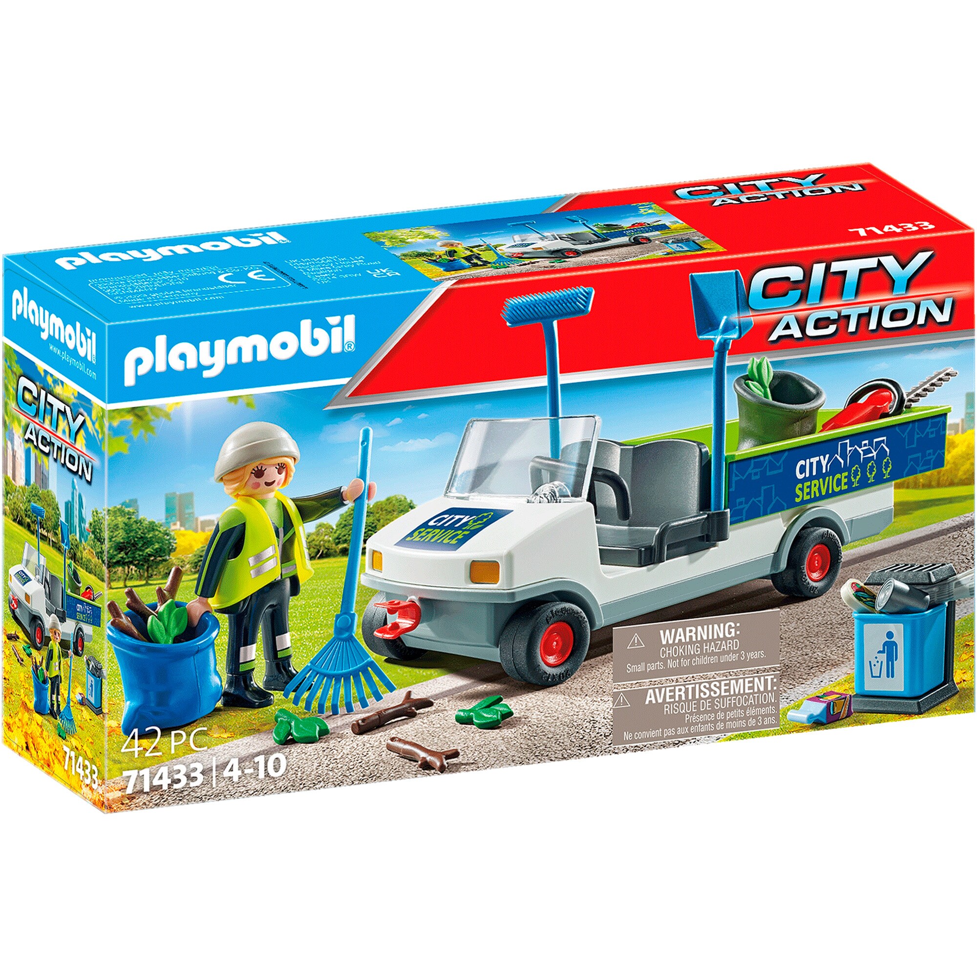 PLAYMOBIL Konstruktionsspielzeug City Action Stadtreinigung mit E-Fahrzeug