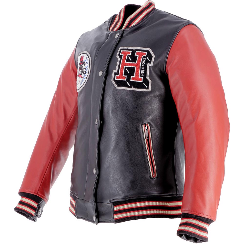 Helstons - Blouson Student Motul Noir / Rouge