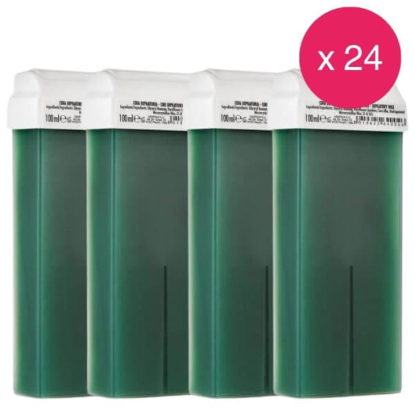 Pack 24 Cartouches Cire Jetable Verte Chlorophylle Xanitalia