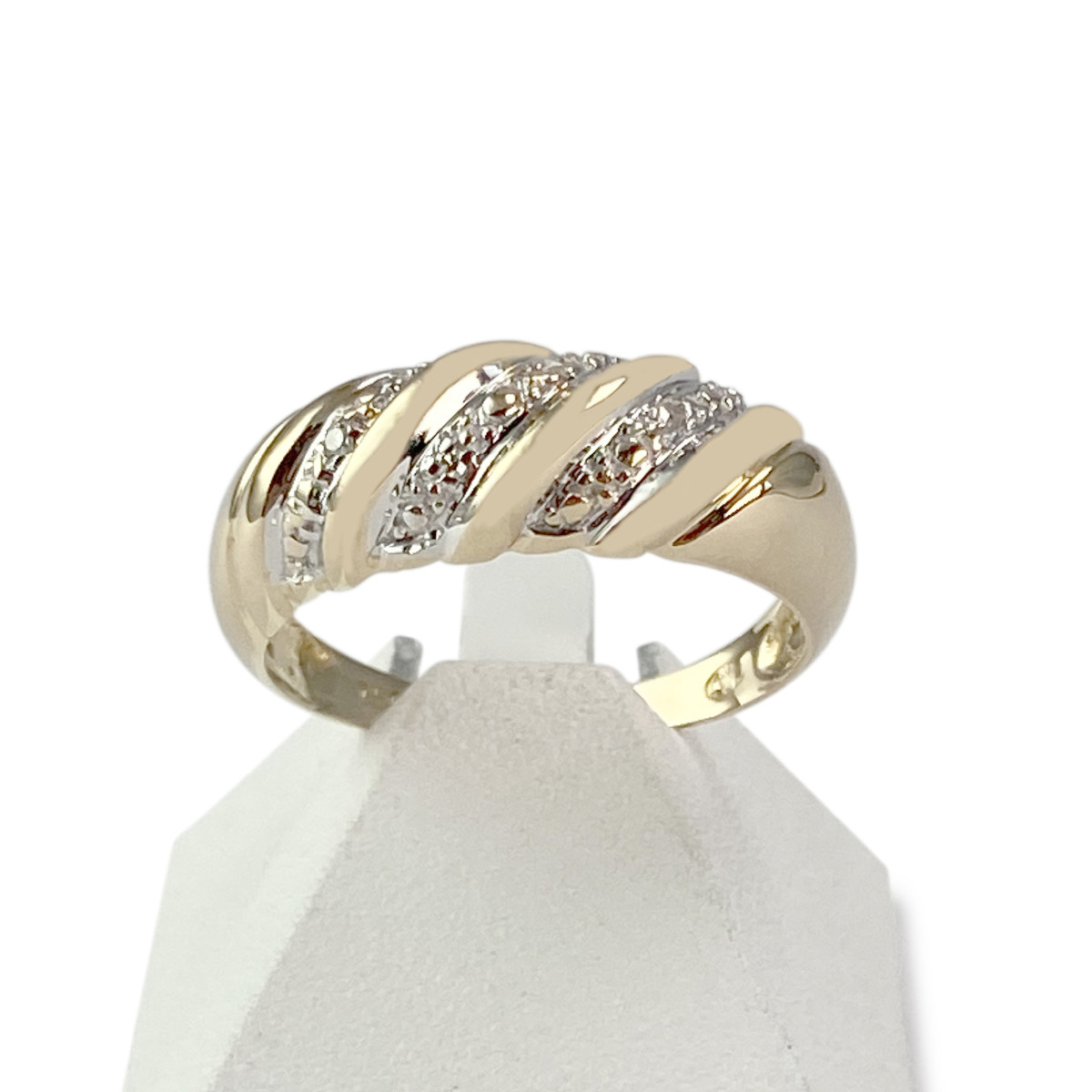 Bague d'occasion or 750 jaune et rhodié diamants