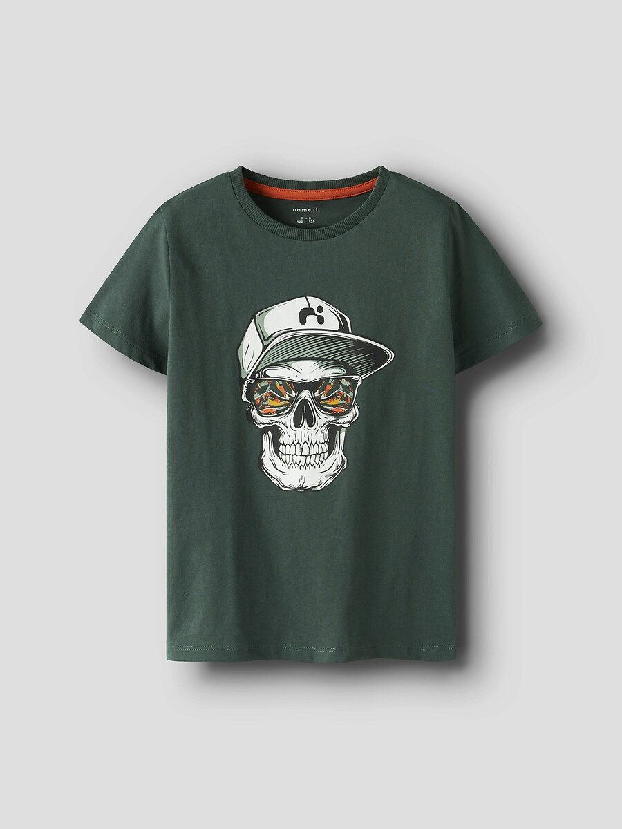 Nomeie como<br>Camiseta de manga curta com estampa de caveira