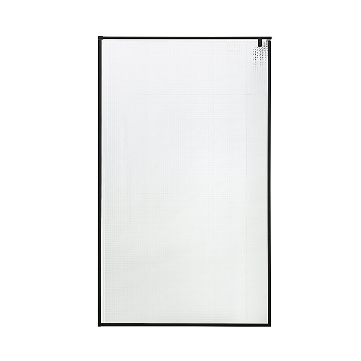 Paroi de douche à l'italienne GoodHome Ezili gaufré profilé noir 120 cm