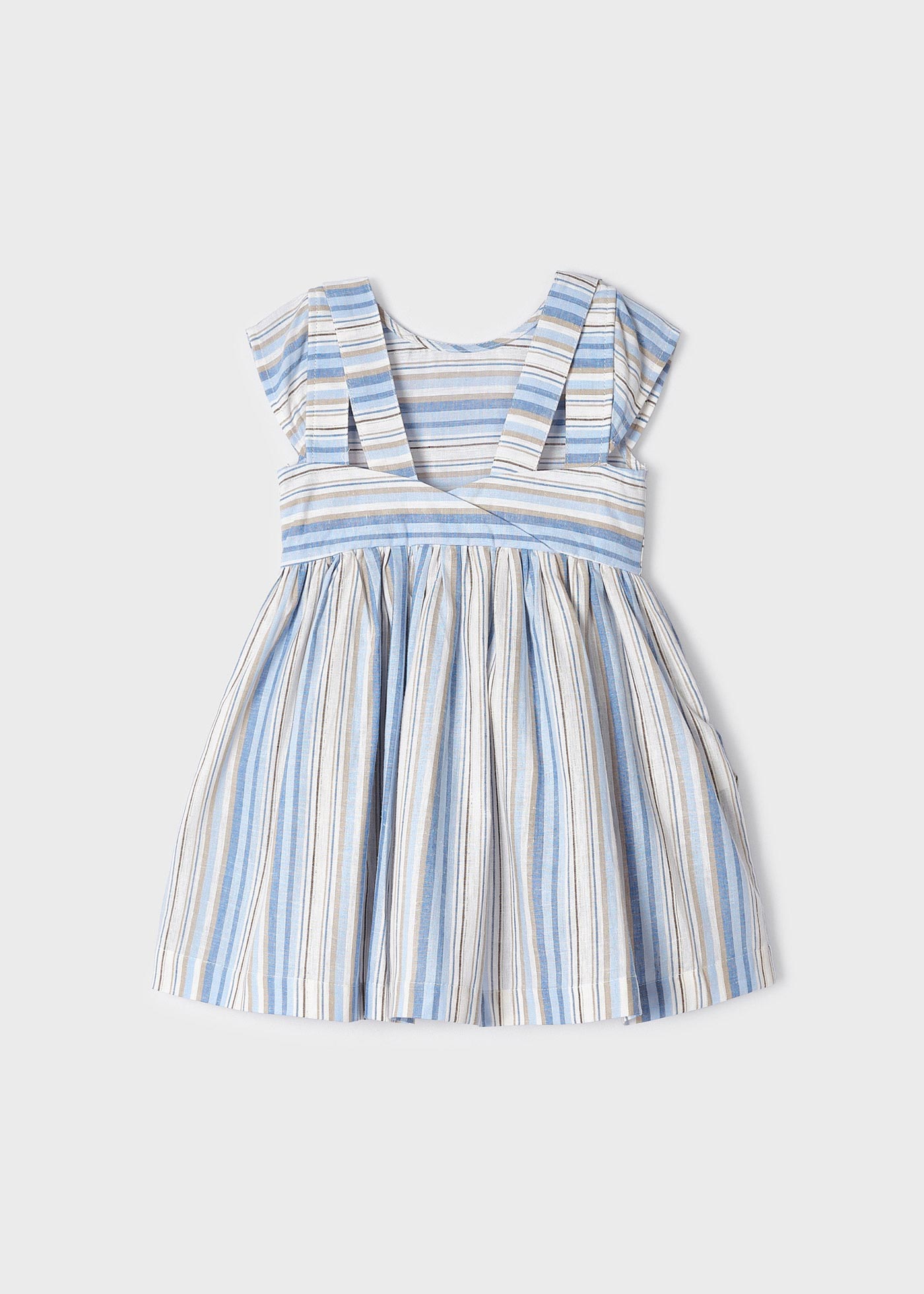 Vestido de linho estampado para meninas