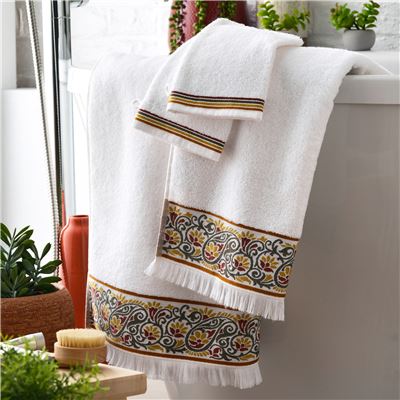 Linge de toilette liteau arabesque - 450 g/m²