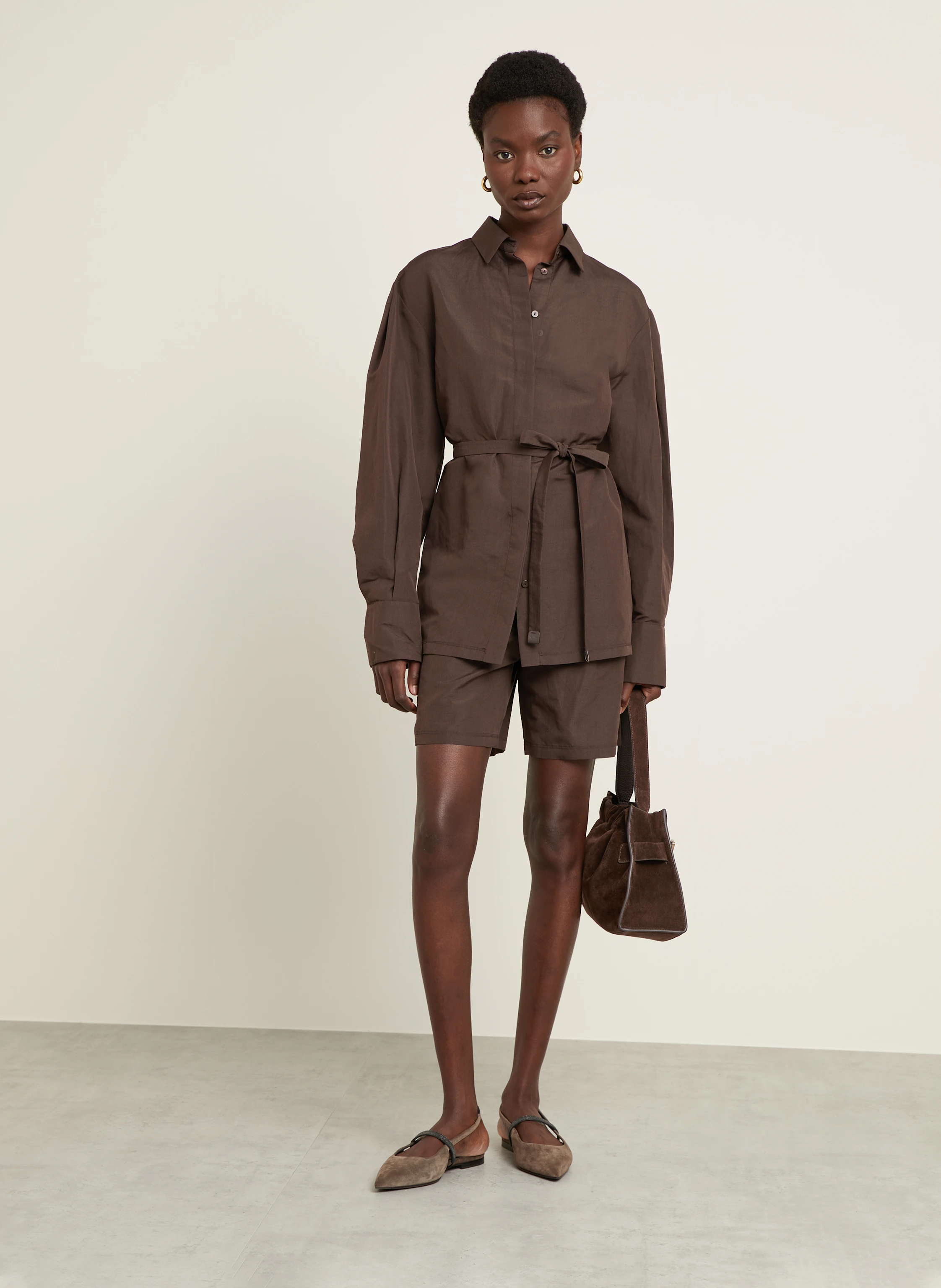 Max Mara Hemdbluse AFFARI mit Leinen und Seide