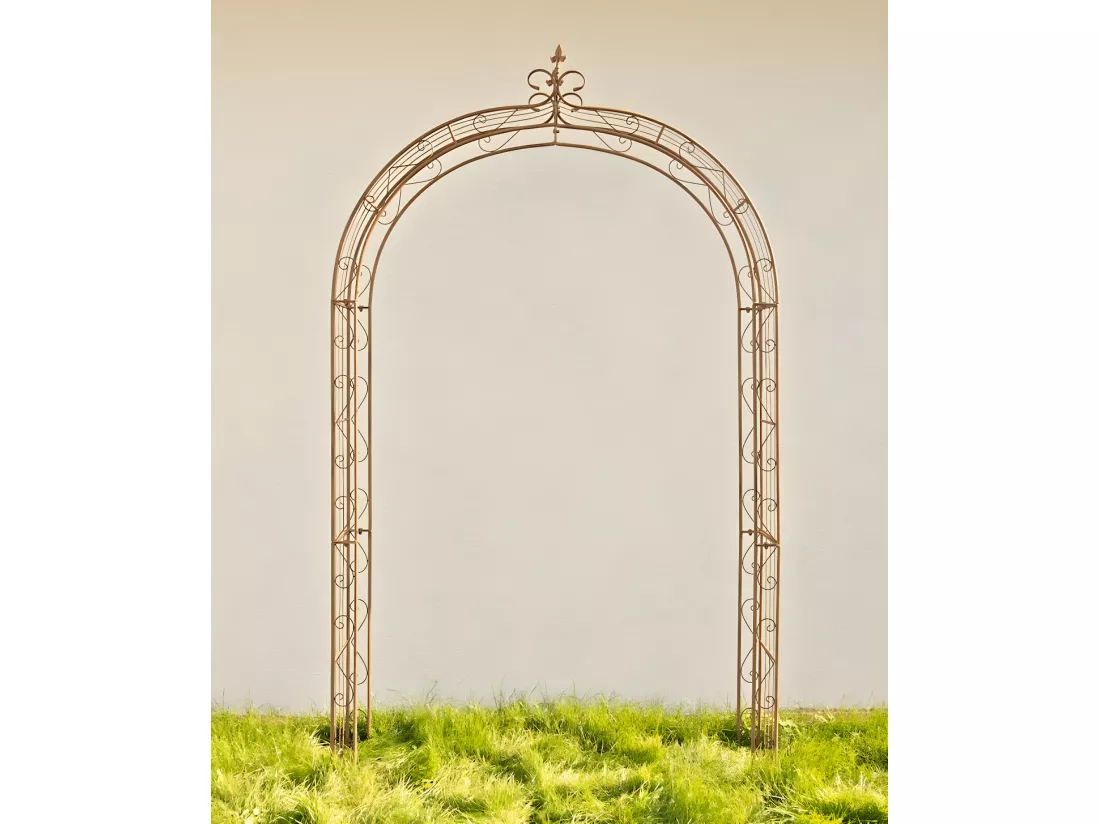 Arche à rosiers - Métal & Métal - Marron antique - Sun