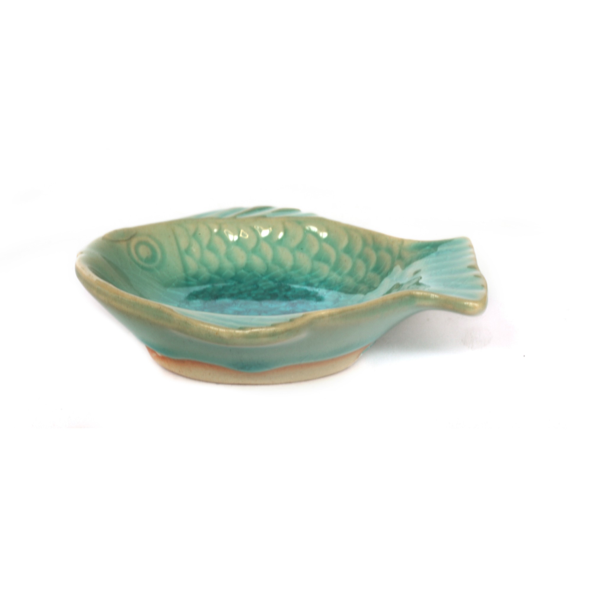 Schale 'Fisch', blau, T 10 cm, B 9,5 cm, H 2 cm zu 3,50