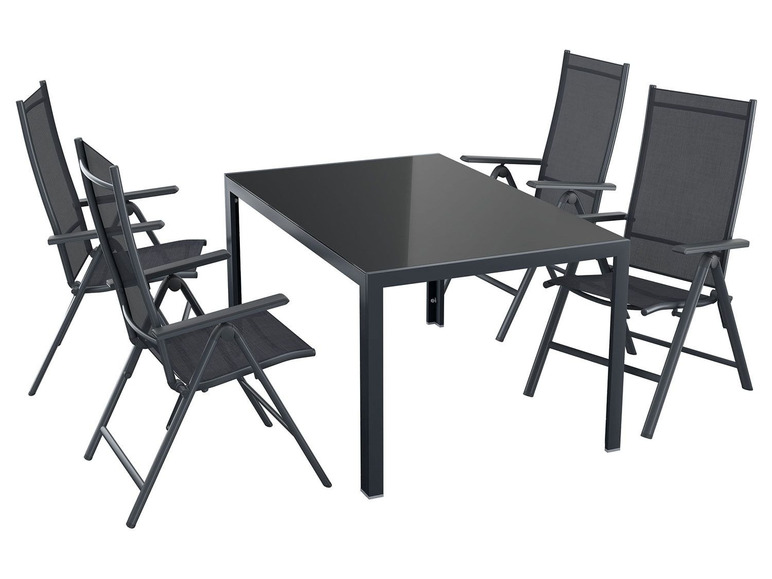 2 aluminium standenstoelen zwart