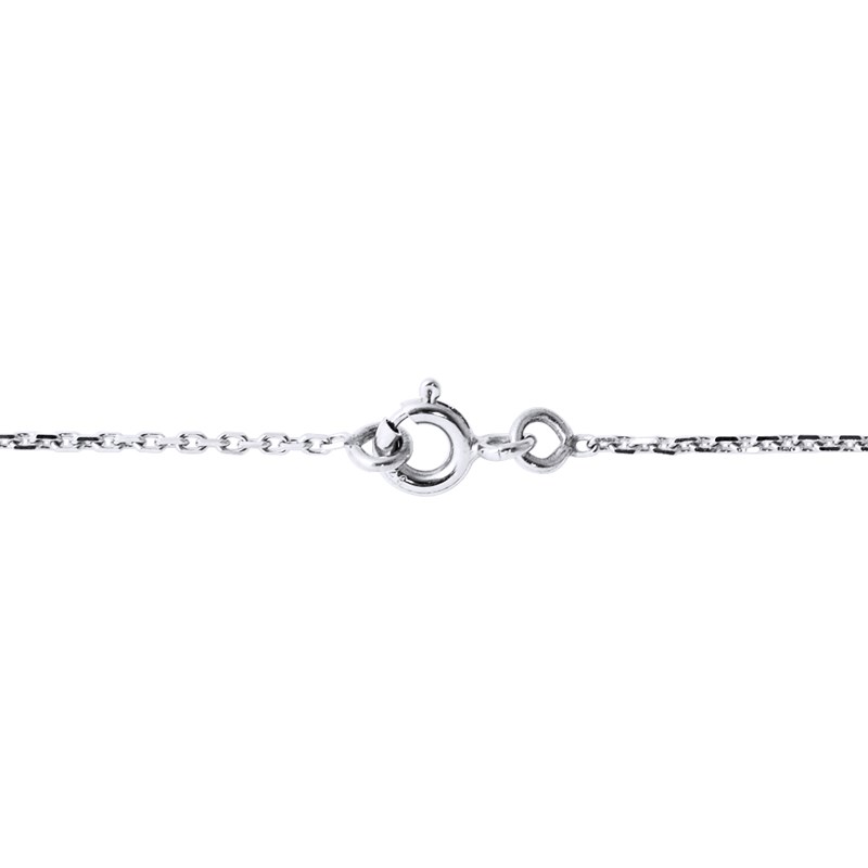 Chaîne maille forçat brillante - Argent 925 - Longueur : 35 cm - Grand modèle