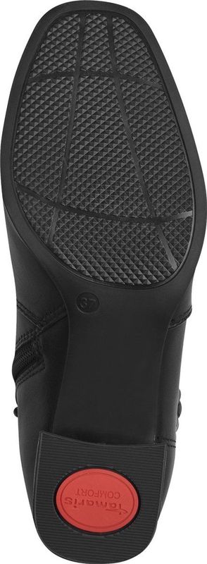 Tamaris - Comfort Essentials - Enkellaars - Zwart - Leer