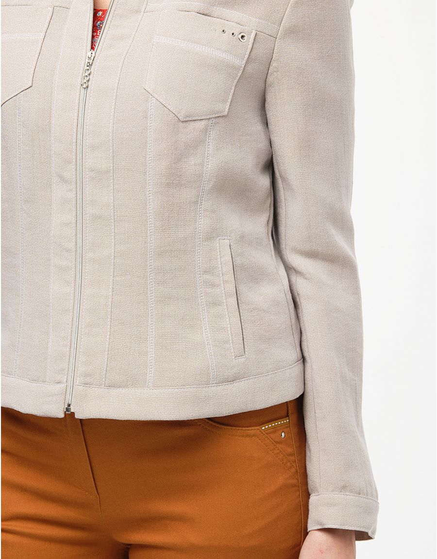 Veste chic courte beige