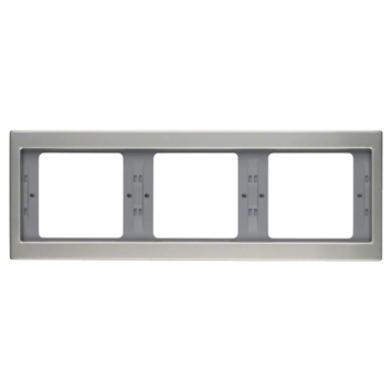 Berker K5 Afdekraam 3-voudig RVS