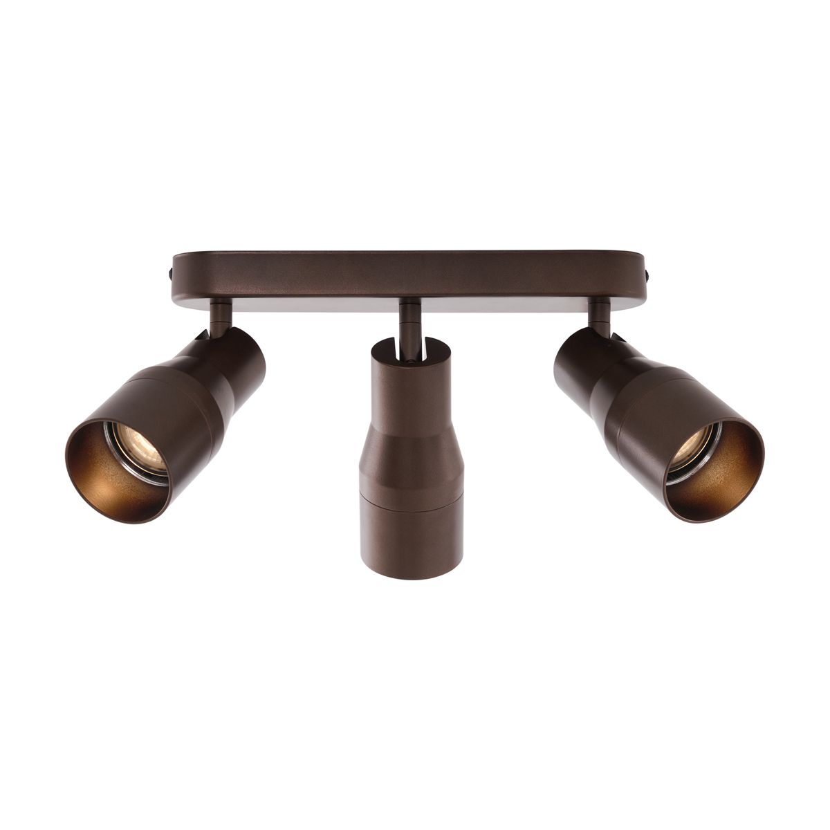 Afgeronde plafondspot donker brons GU10 50mm 3-lichts - Stanley