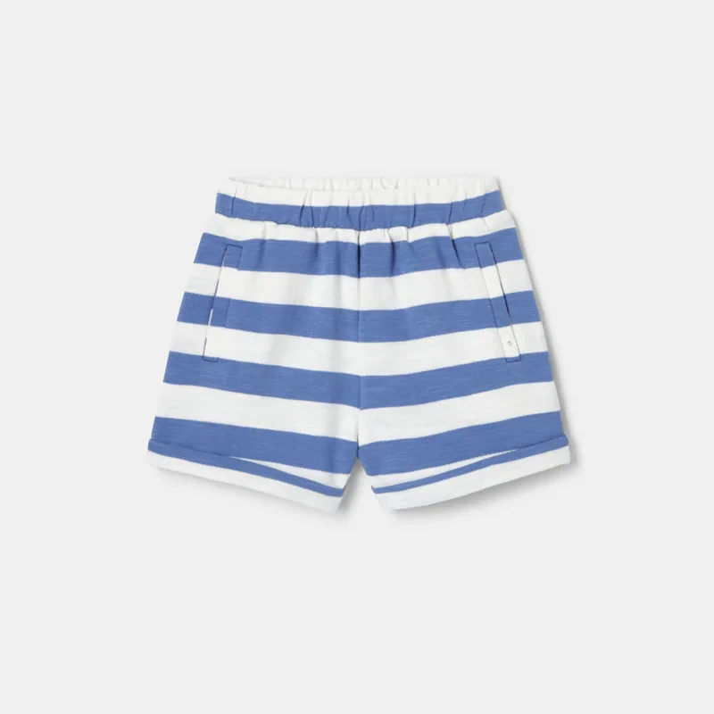 Short en molleton de coton bio bleu mixte Absorba Bleu