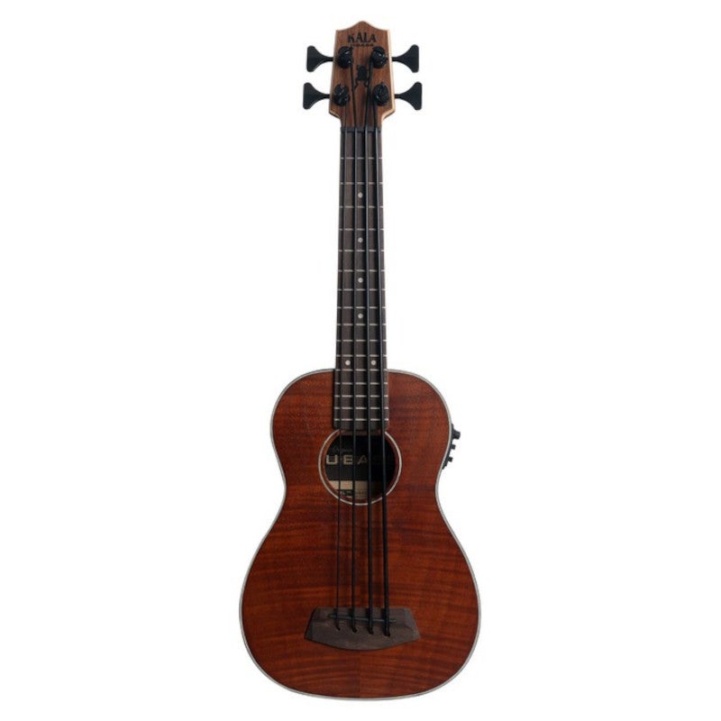 Kala U-Bass Exotic Mahogany linkshandige elektrisch-akoestische bas ukelele met gigbag