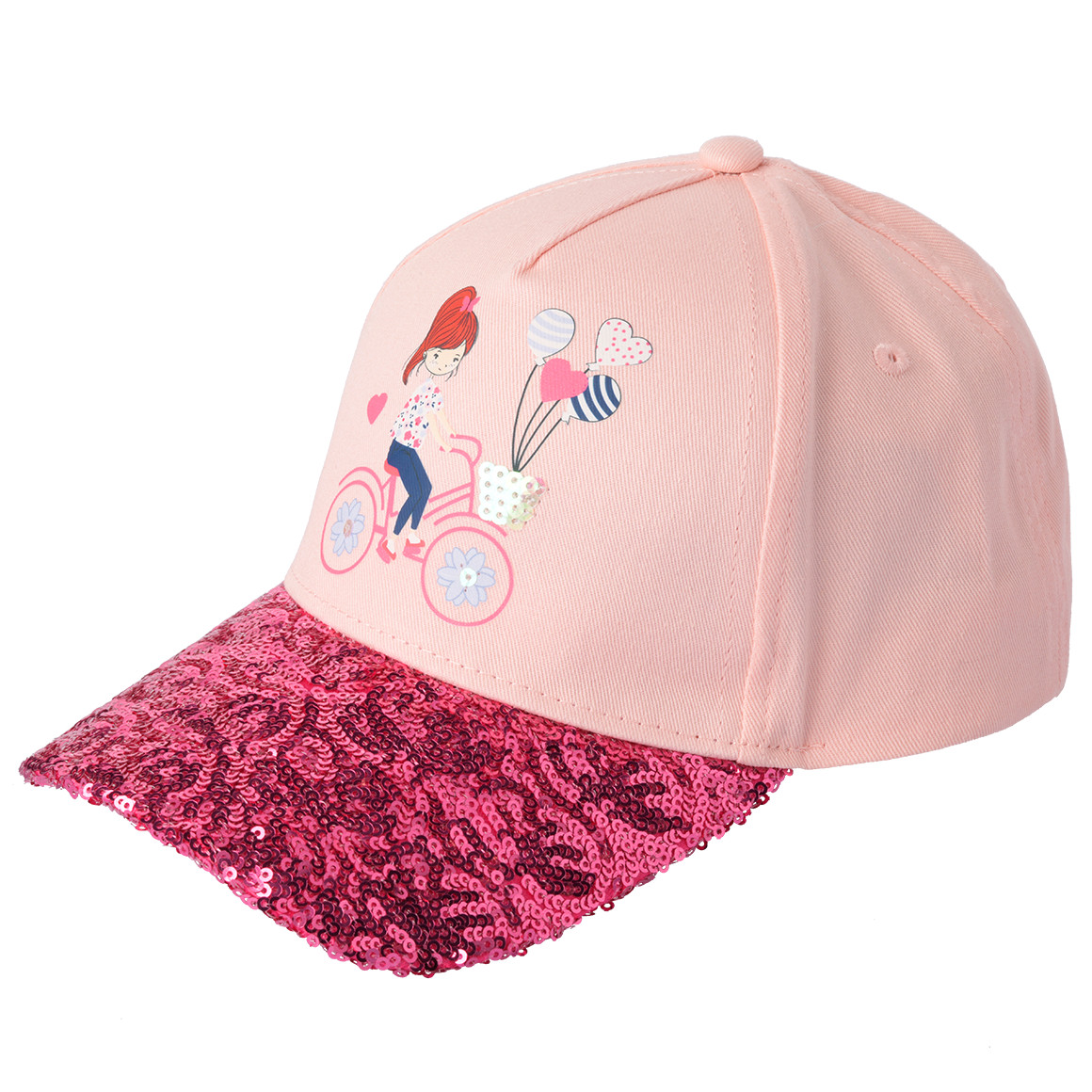 Topolino Mädchen Kappe mit Pailletten rosa / pink