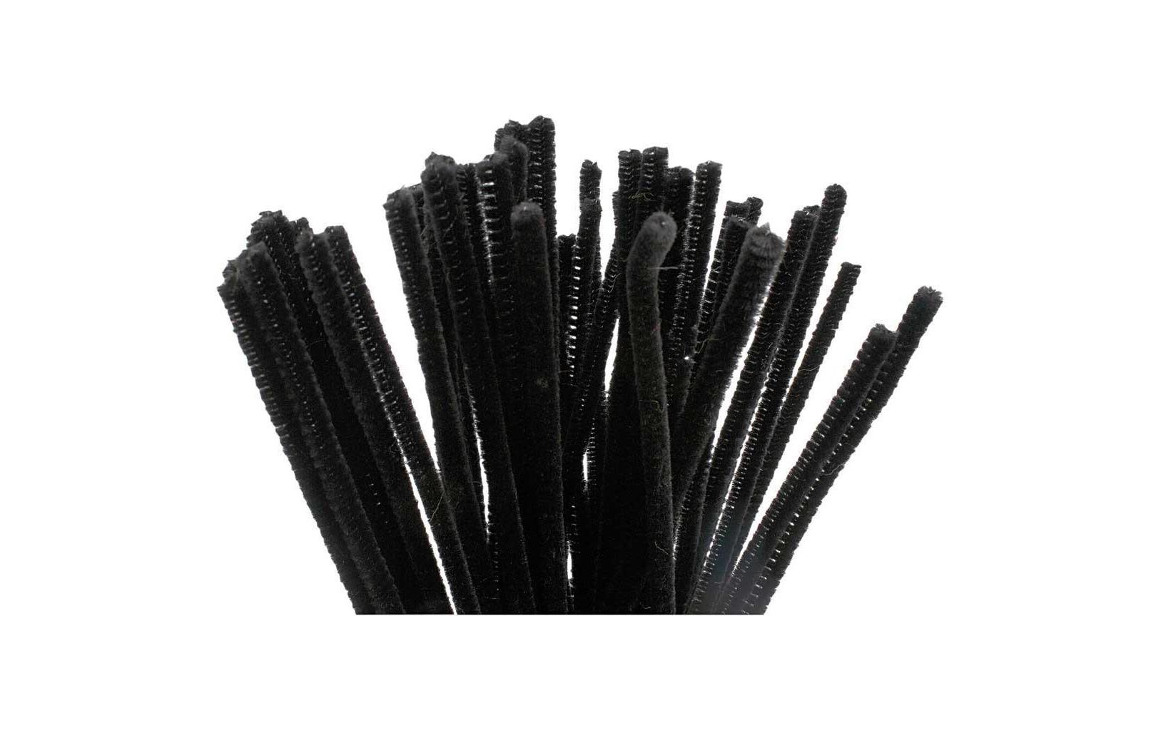 Chenilledraht 6 mm 50 Stück, SchwarzPfeiffenreiniger