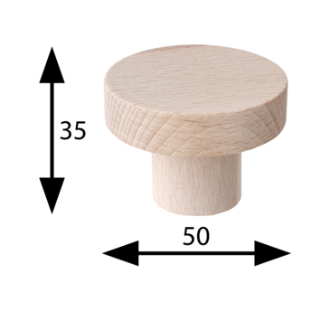 Siro jashaak enkel Knop hout beuken