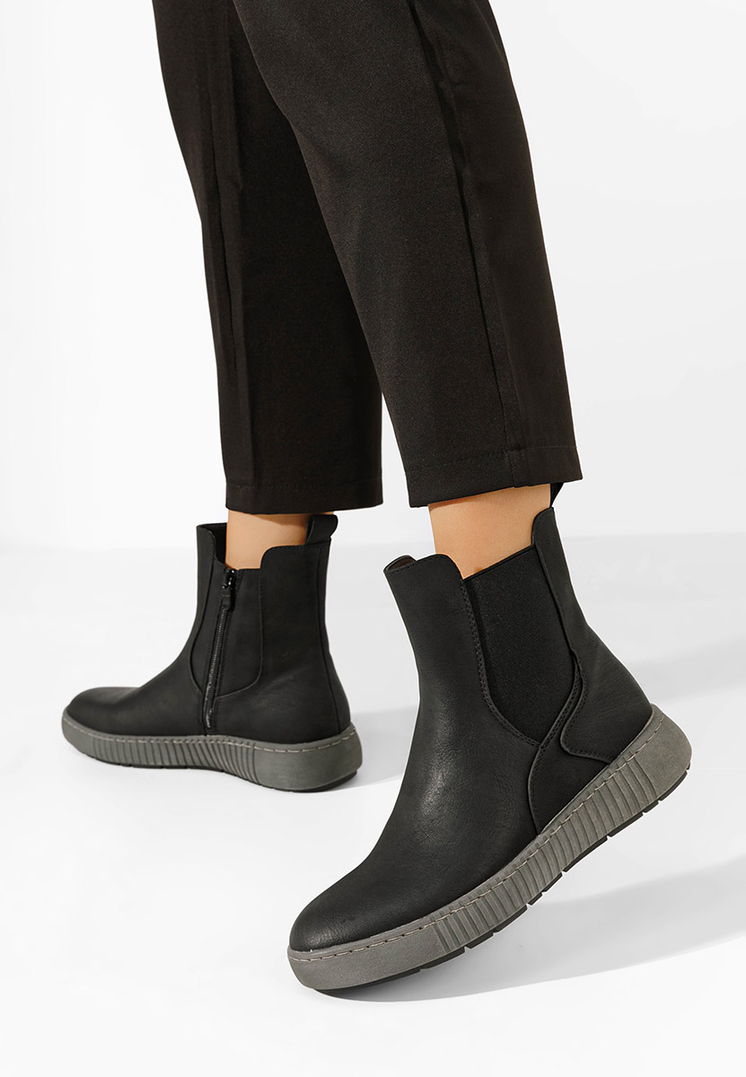 Boots chelsea femme noirs Sheela