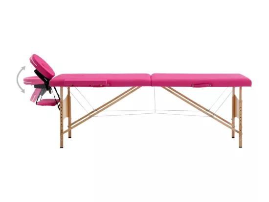 Table de massage pliable bois marron 191 x 70 x 59 cm 02_0001817