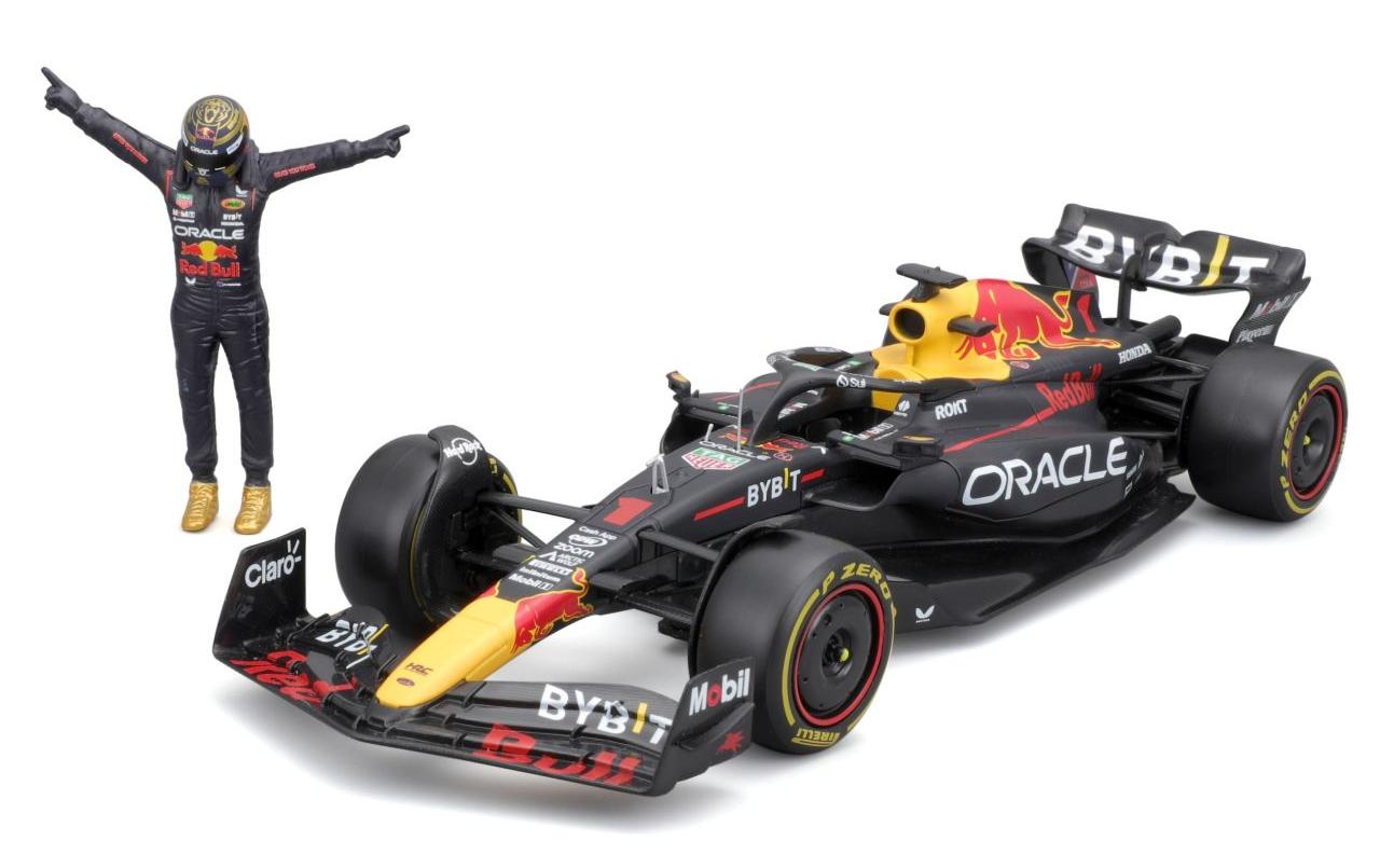 Red Bull F1 RB19 mit Figur 1:24Sammlermodell im Massstab 1:24