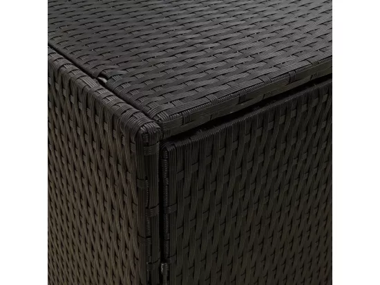 Armoire de rangement jardin Noir 198x55,5x80 Résine tressée