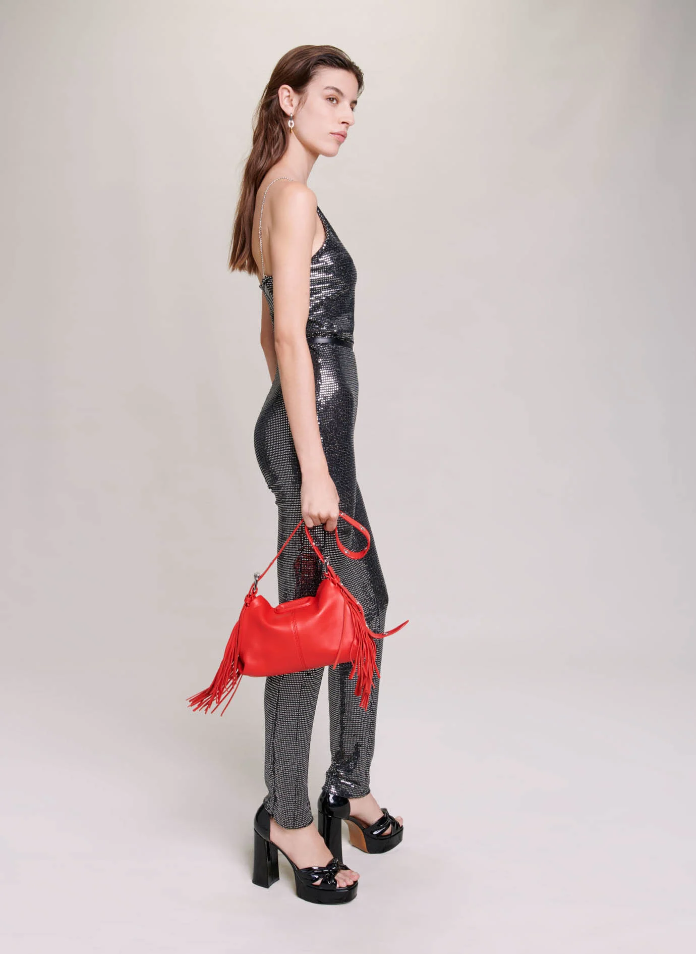 MISS M MINI - Sac bandoulière en cuir lisse | Rouge