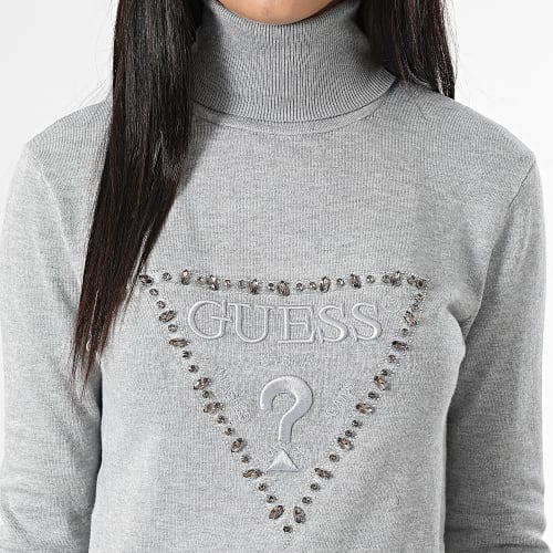 Pull Col Roulé Femme W2BR50-Z2NQ2 Gris Chiné