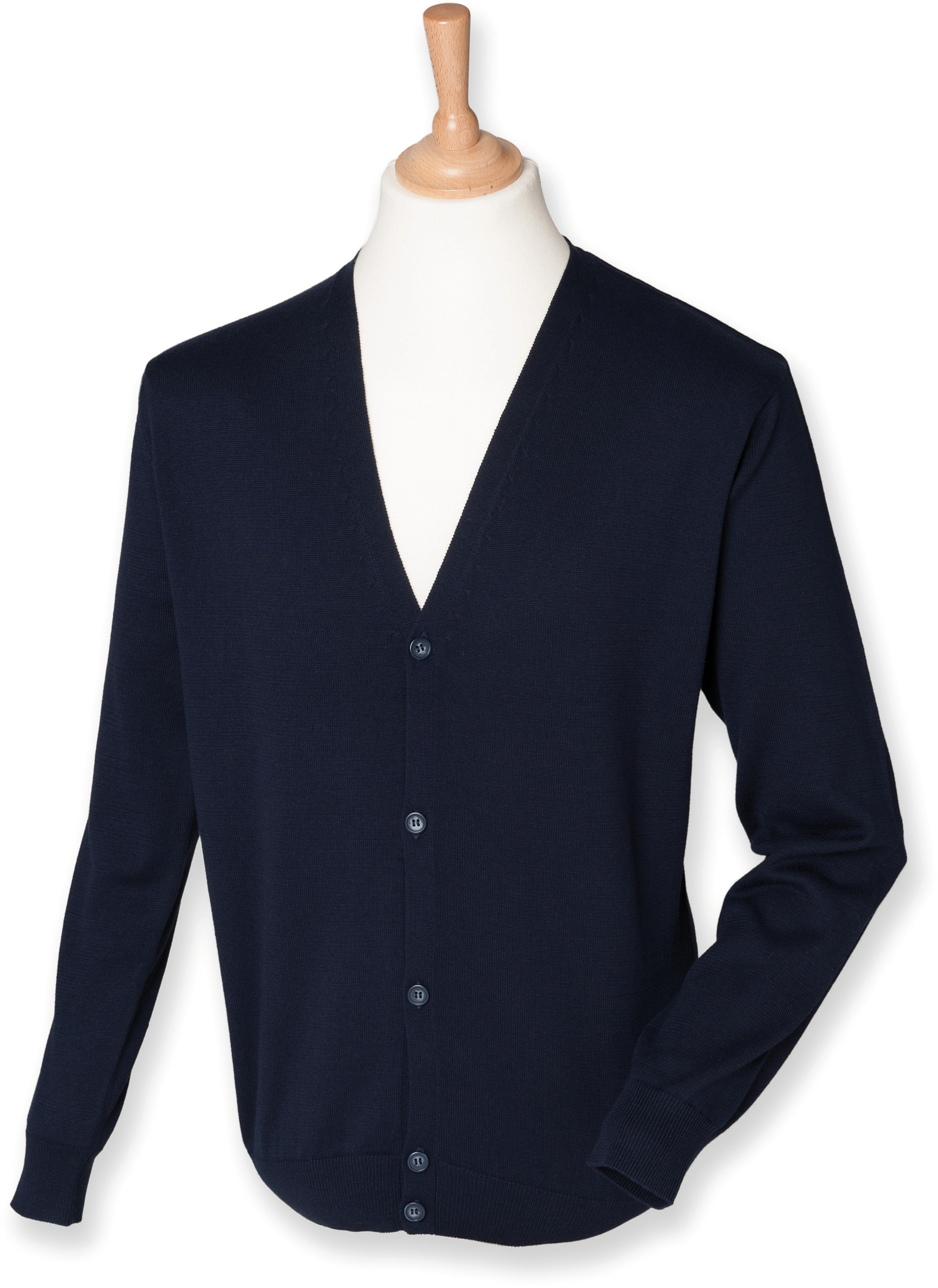 Henbury H722 - Cardigan Élégant Bimatière pour Hommes Henbury