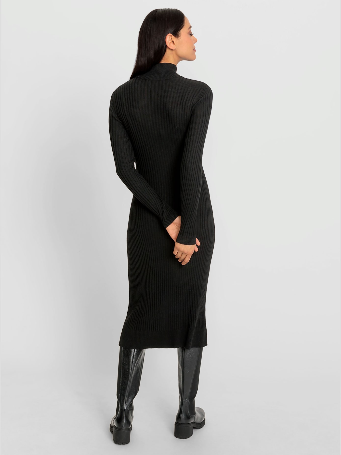 Robe en tricot tricot côtelé moderne