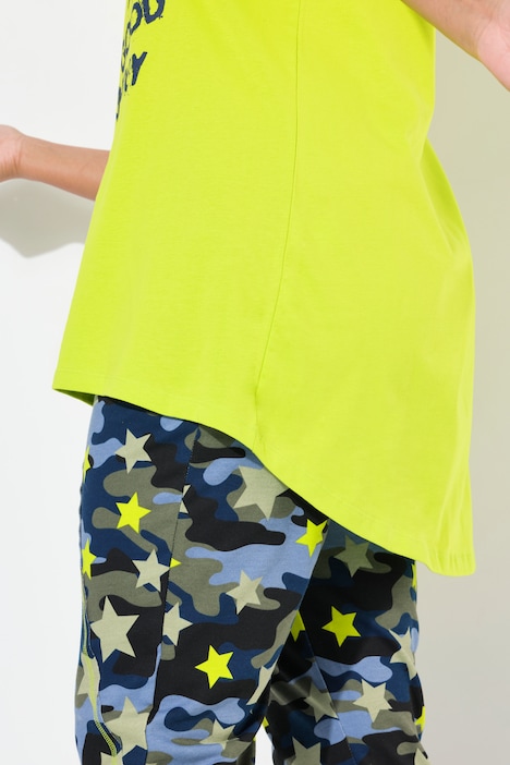 T-Shirt, A-Linie, Smiley, Halbarm