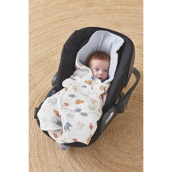 Mix & Match Couverture promenade Mousseline Bio   Jungle        de               Noukies