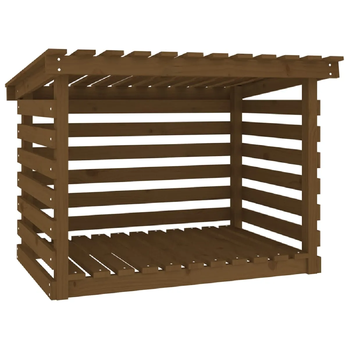 vidaXL Support bois de chauffage - Marron miel