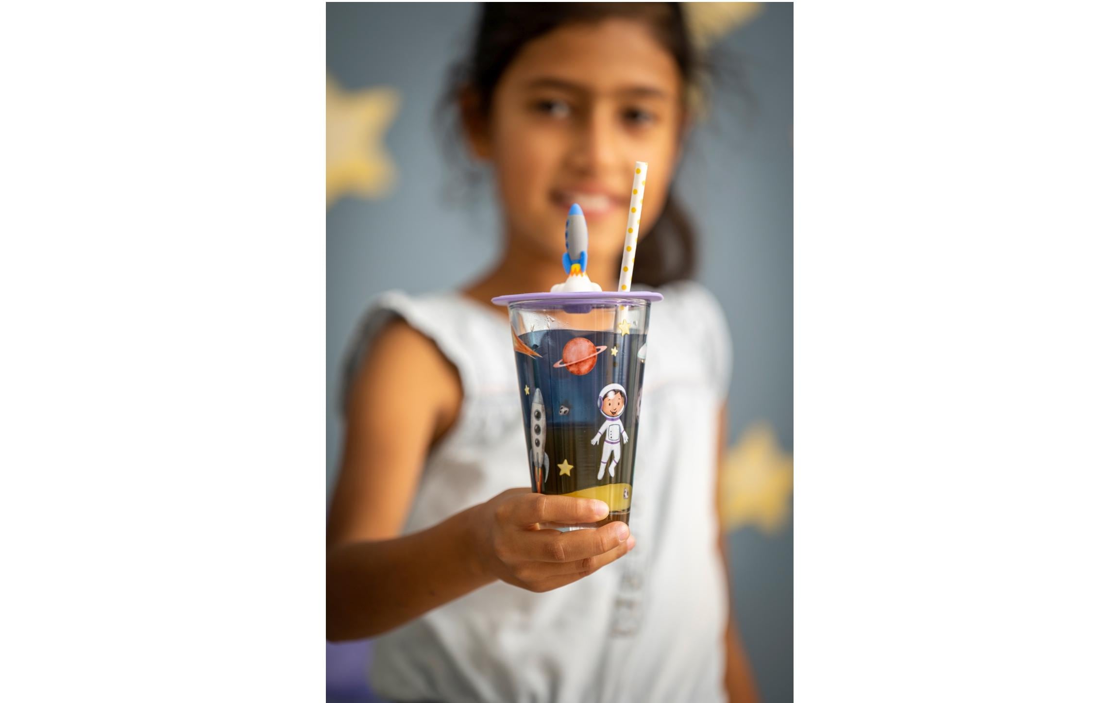 Kindertrinkglas Avventura 300 ml, 6 Stück, WeltallTrinkglas für Kinder