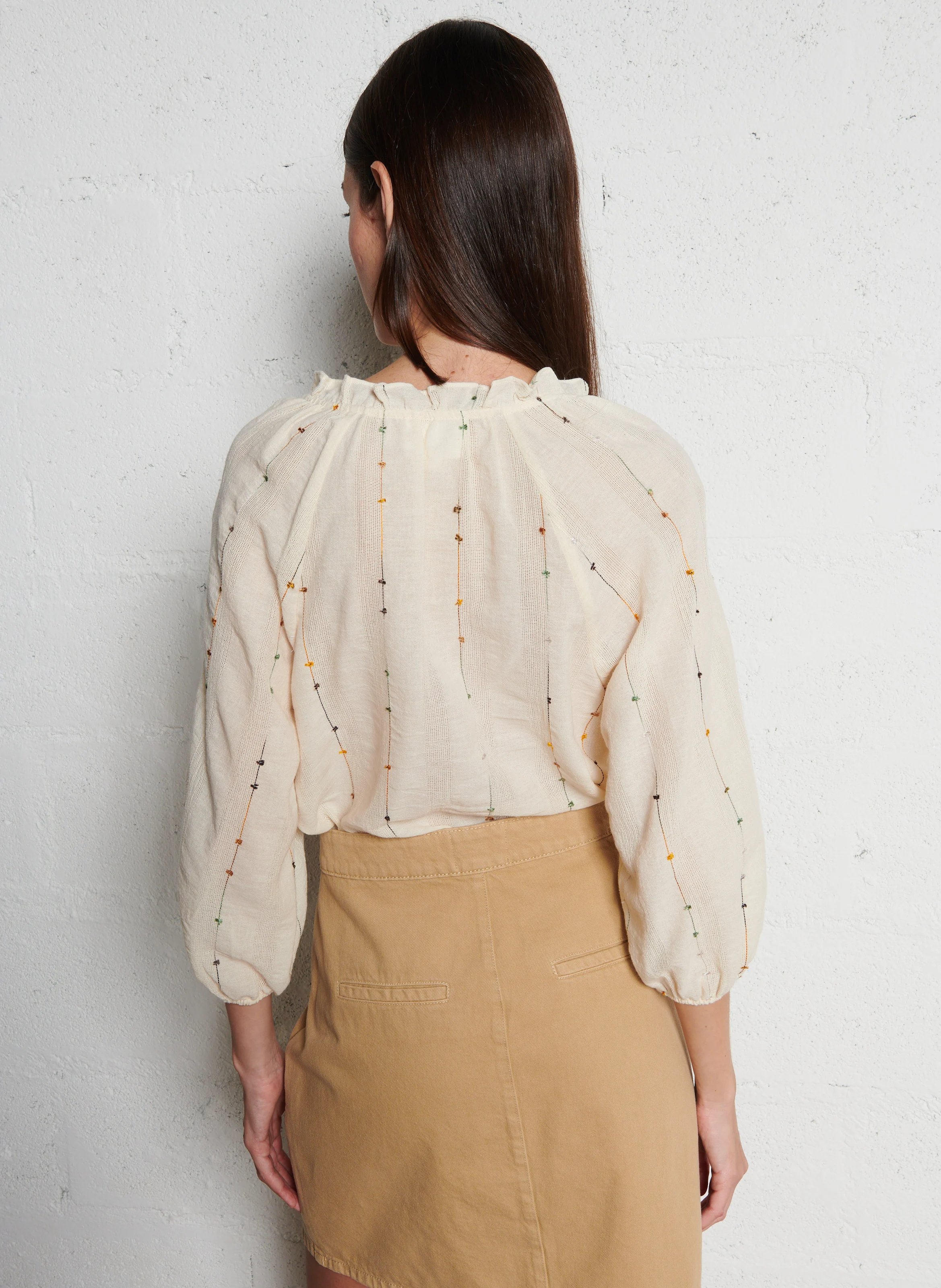 BLANCA - Chemise ample en coton mélangé | Blanc