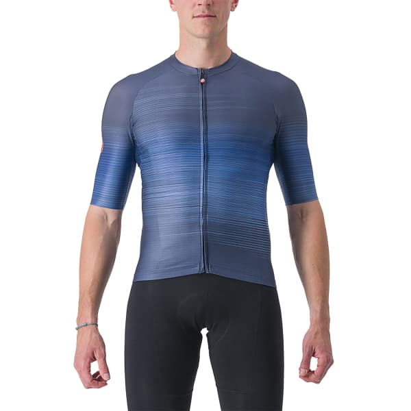 Maillot vélo CASTELLI AERO RACE 6.0 JERSEY BLEU/BLANC