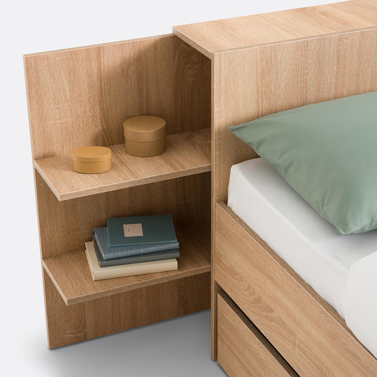 SO'HOME<br>Cama com arrumação, prateleiras e gaveta, Niolo