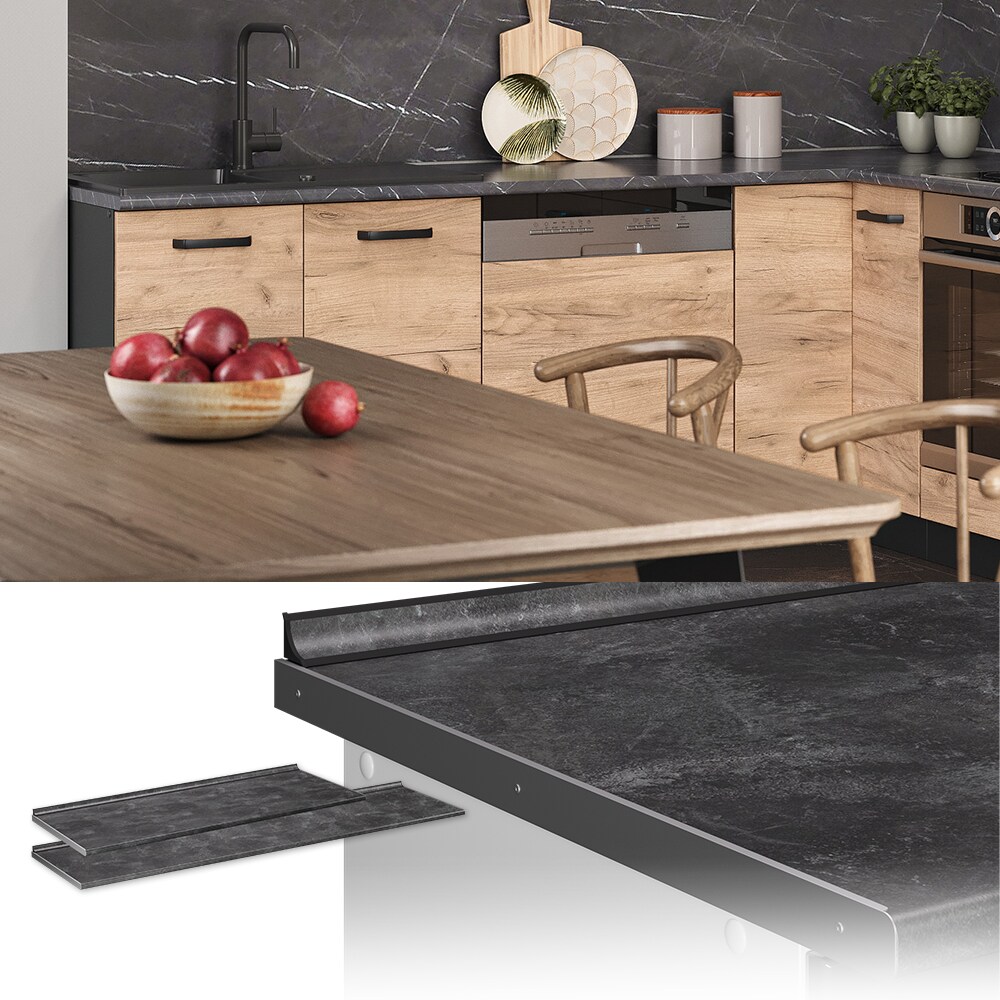 Vicco Küchenarbeitsplatte R-Line Anthrazit 240 cm