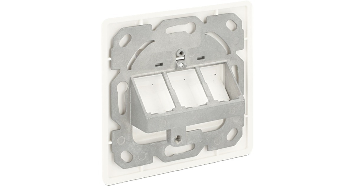 DeLOCKKeystone Wall Outlet 3 Port compact doos  (Wit)