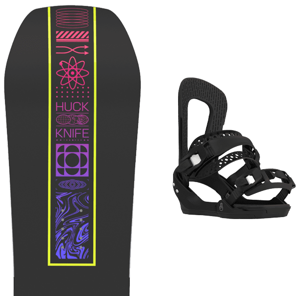 Pack snowboard SALOMON HUCK KNIFE PRO + Fix