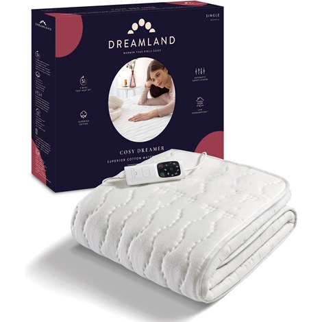 Couverture chauffante Dreamland Surmatelas chauffant Cosy Dreamer 150W Blanc