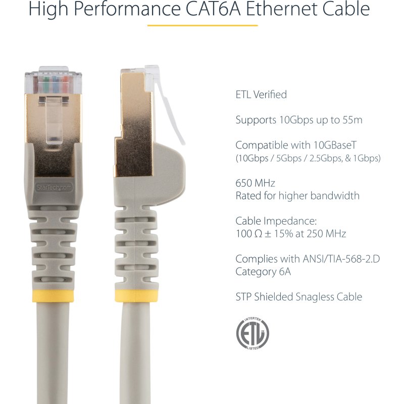 StarTech.com Câble réseau Ethernet RJ45 Cat6 de 7 m - Gris