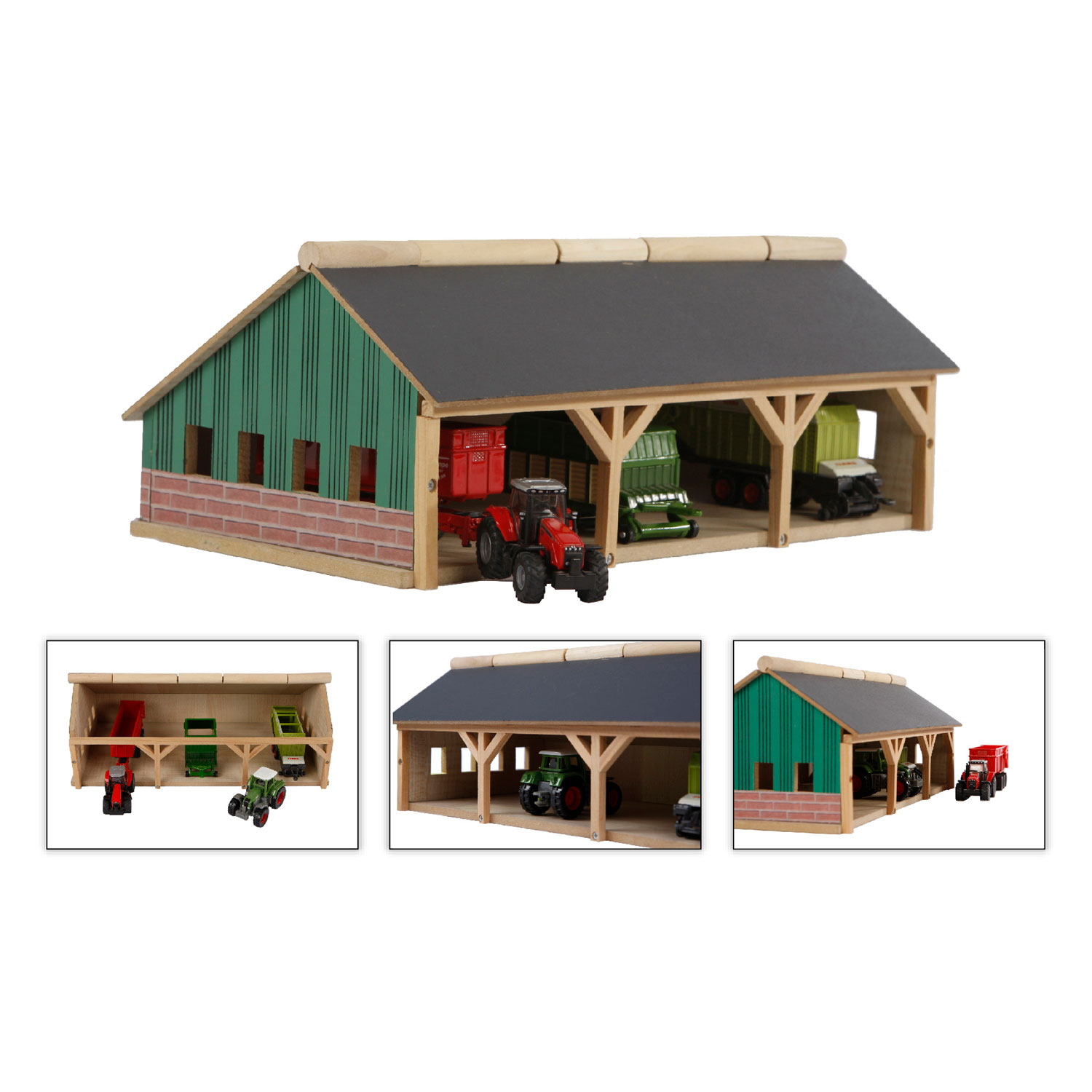 Kids Globe Landbouwloods 3-vaks Klein, 1:87