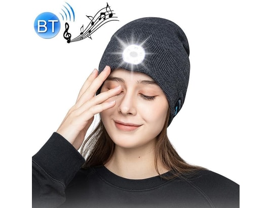 YONIS - Bonnet connecté bluetooth 5.0 led pour course nocturne et p...