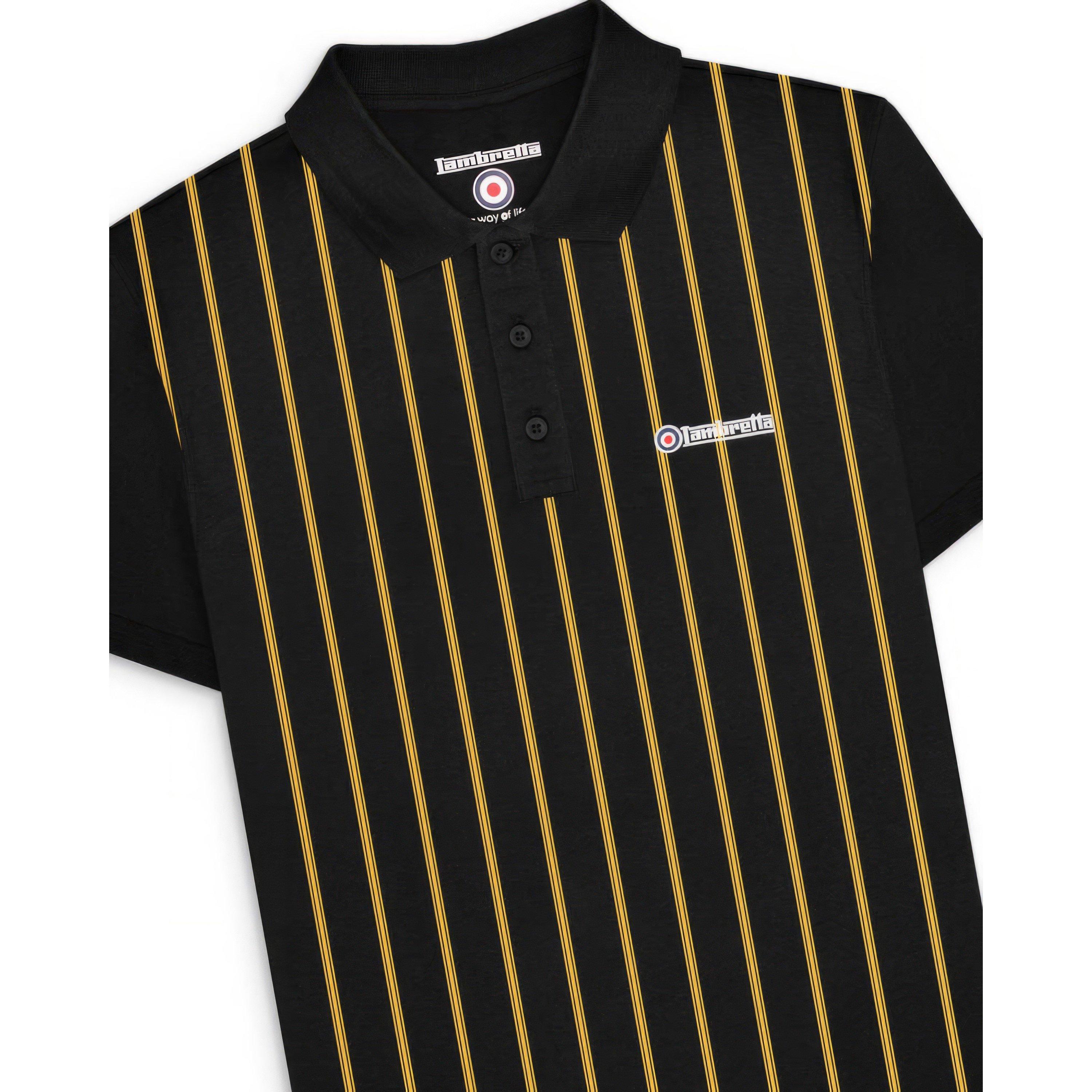 Lambretta Pinstripe Polo Shirt Mens