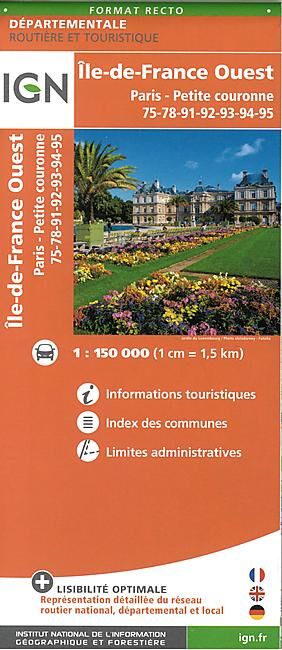 IGN - ILE DE FRANCE OUEST ECHELLE 1 150 000