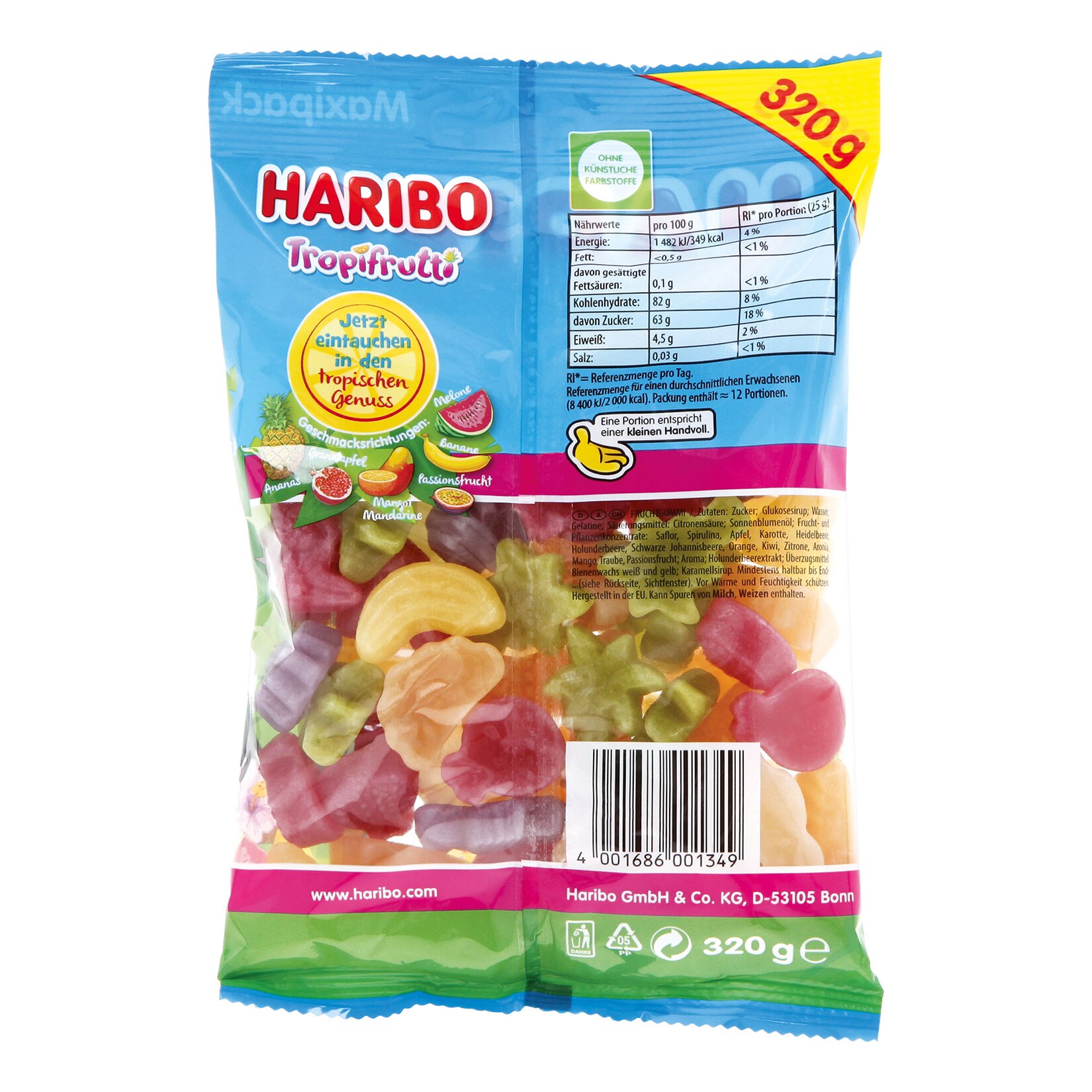 Haribo Fruchtgummi Tropi Frutti 320 g, 30er Pack