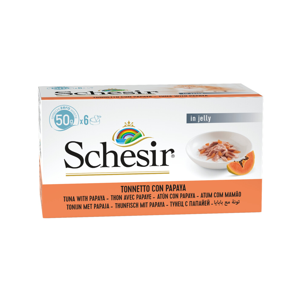 Schesir Kattenvoer Tonijn - Papaya6 x 50 gr